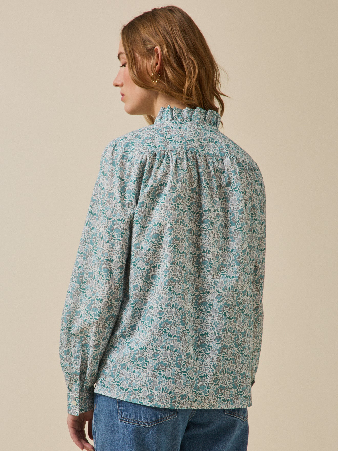 Blouse col volanté femme tissu Liberty Dante - Limited Collection