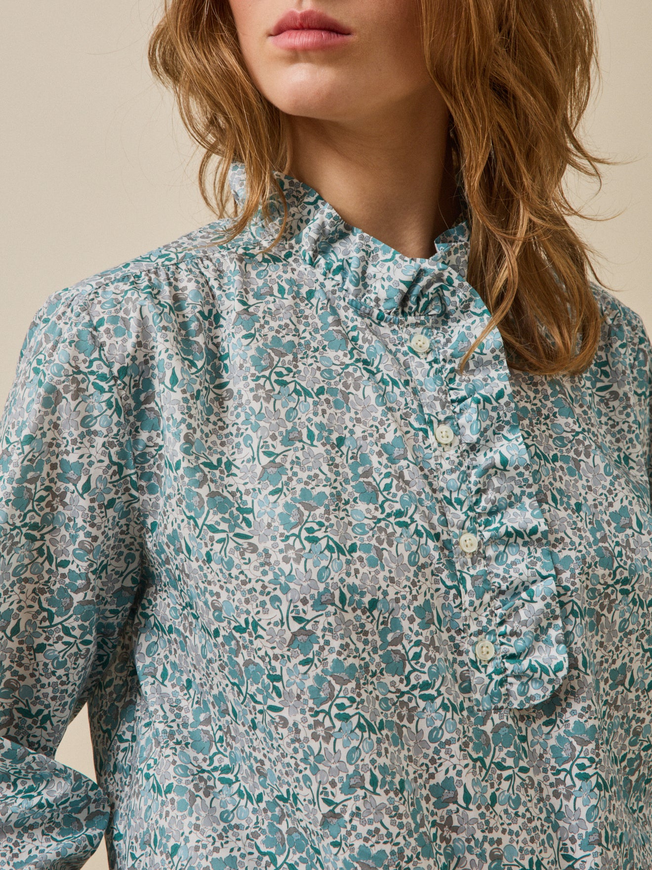 Blouse col volanté femme tissu Liberty Dante - Limited Collection
