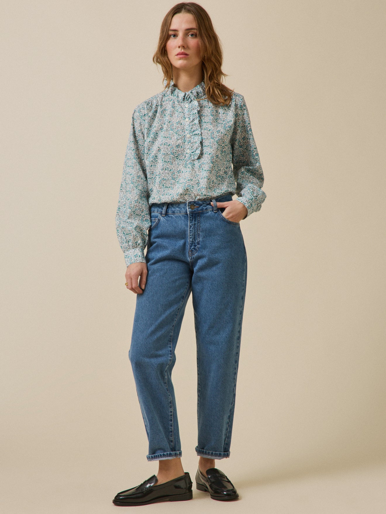 Blouse col volanté femme tissu Liberty Dante - Limited Collection