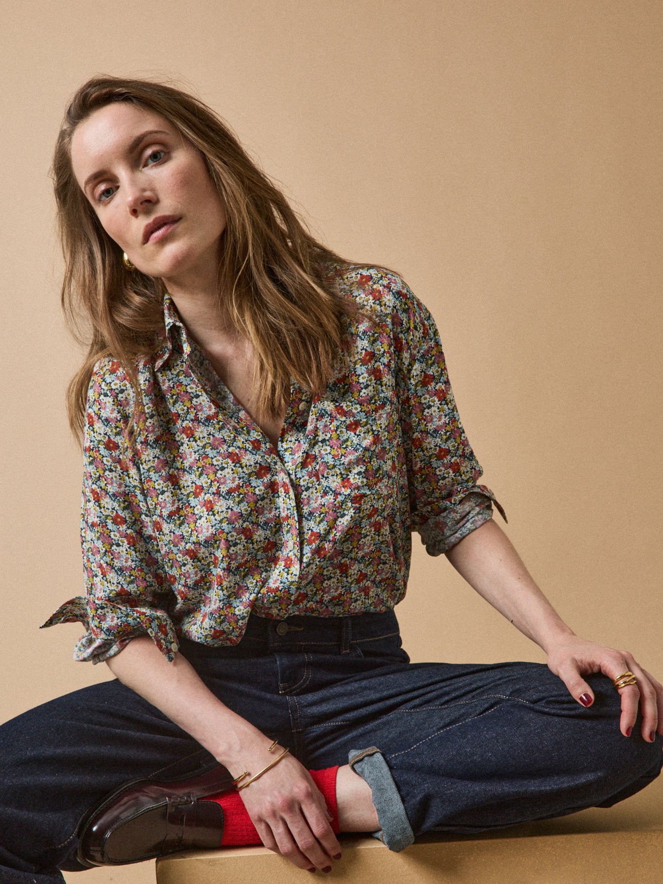Damesbloes in Liberty-stof "Libby" - Limited Collection