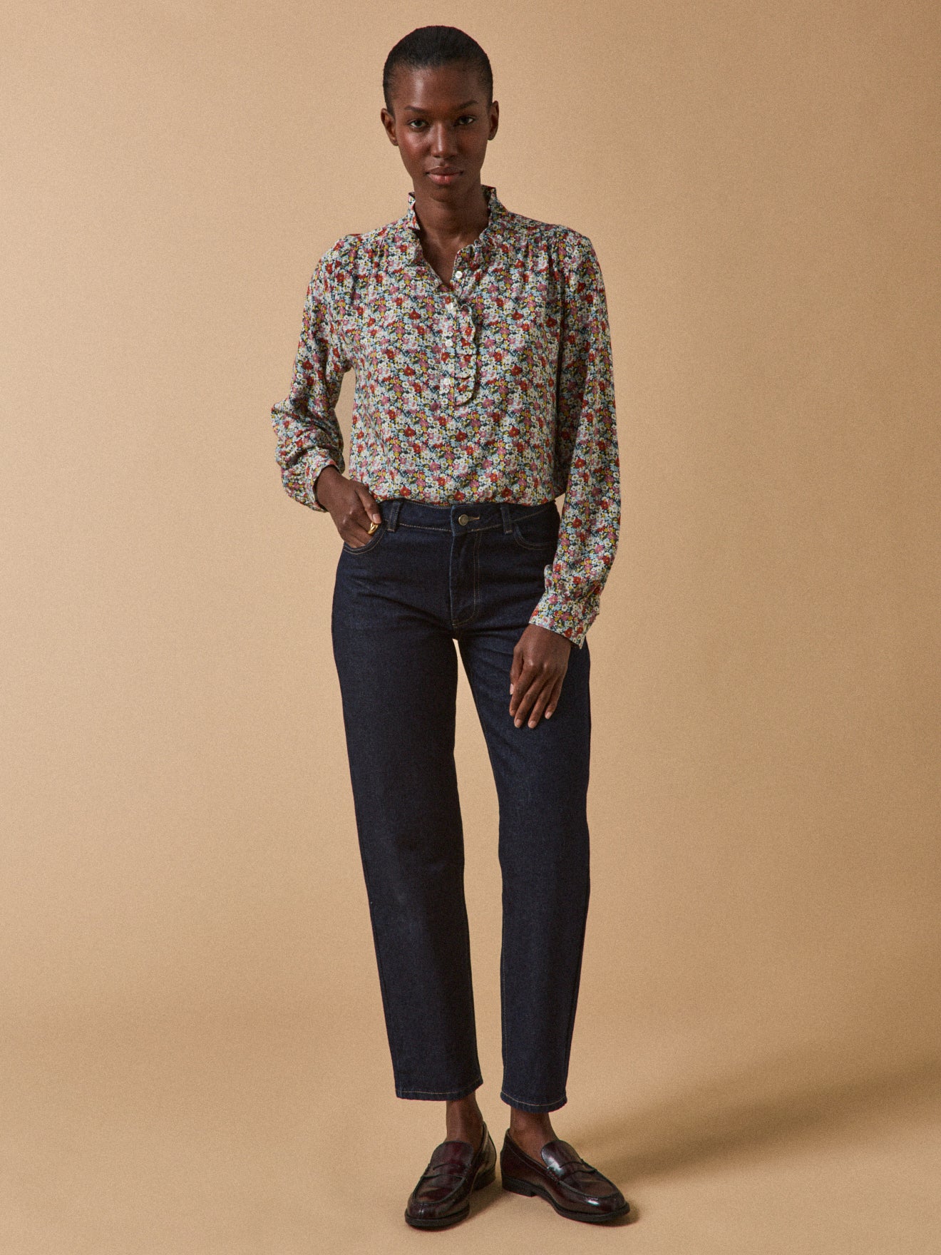 Blouse col volanté femme tissu Liberty Libby - Limited Collection