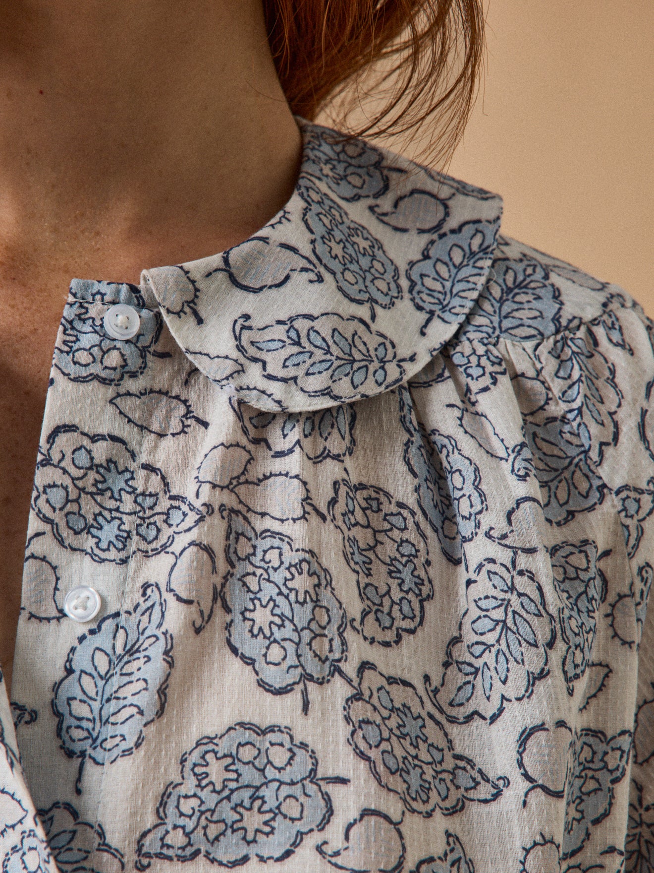 Katoenen damesbloes met Adonie-print