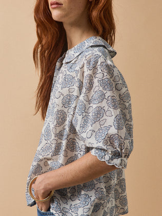 Chemise coton dobby femme imprimé Adonie