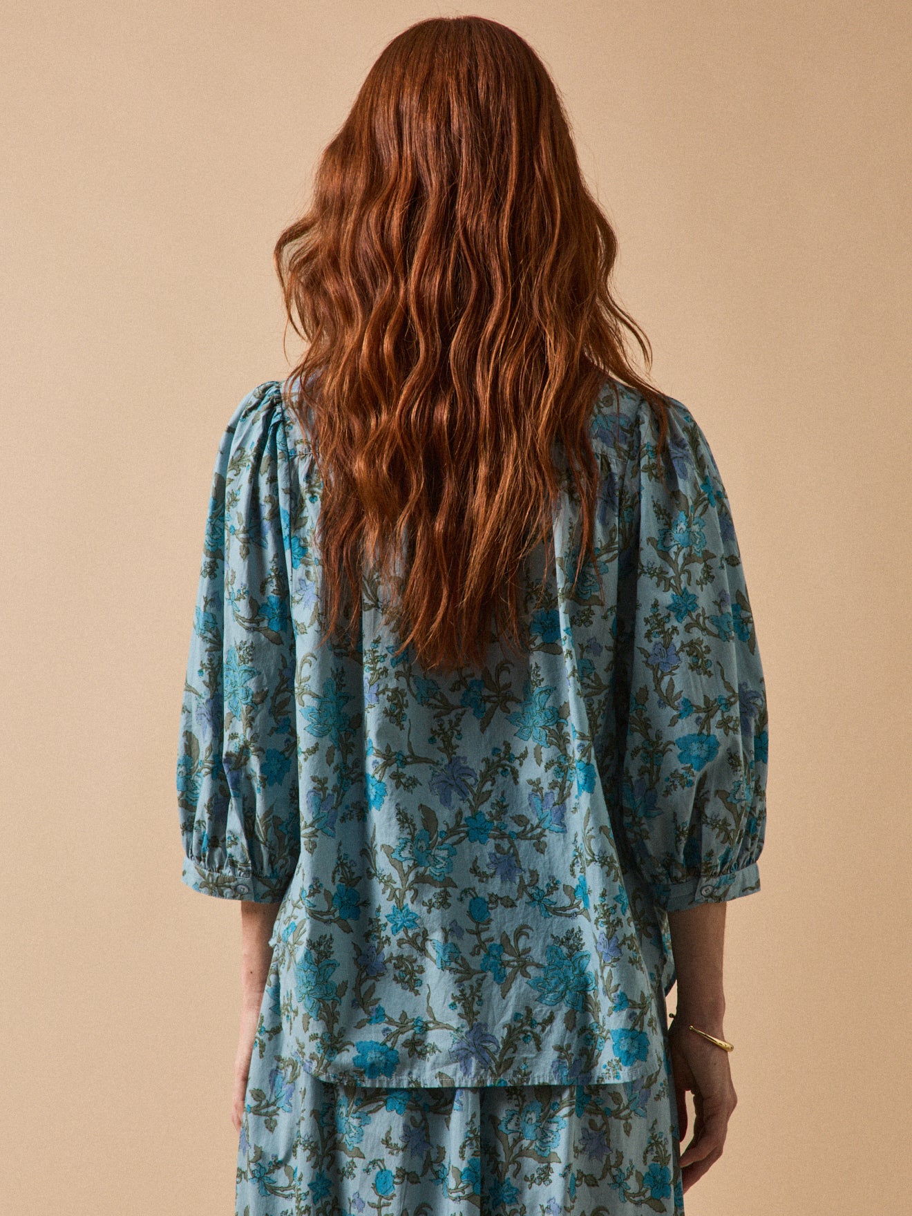 Katoenen damesbloes met Flore-print