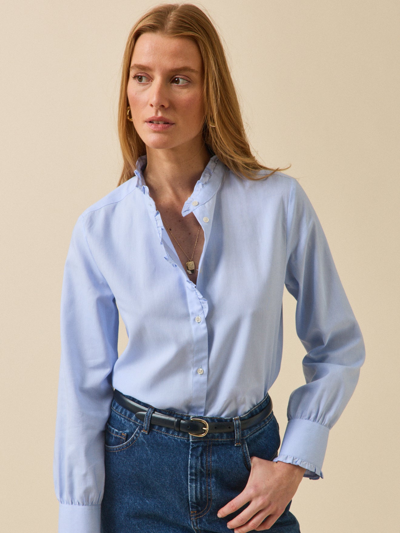 Dameshemd in oxfordstof van biokatoen Emilie