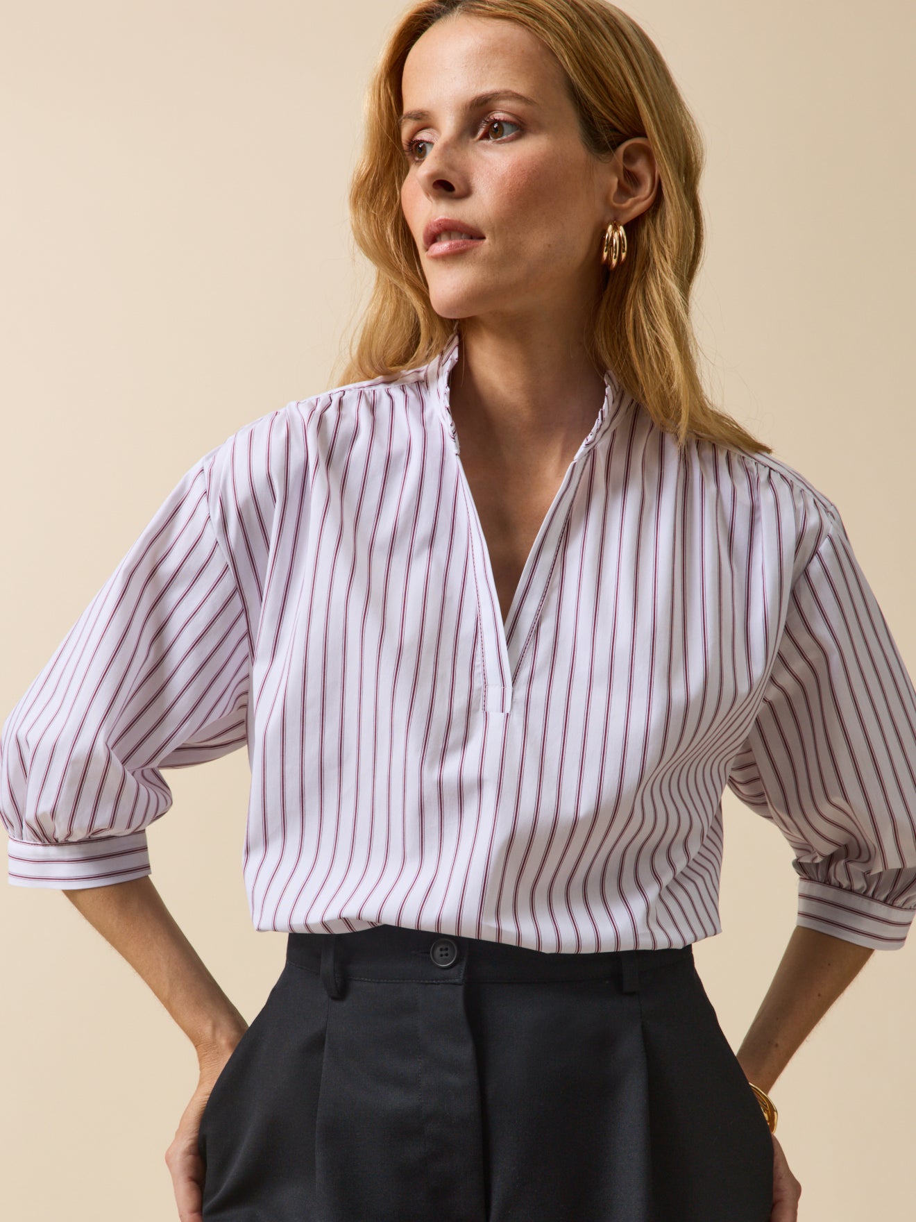 Gestreepte damesbloes - Limited Collection