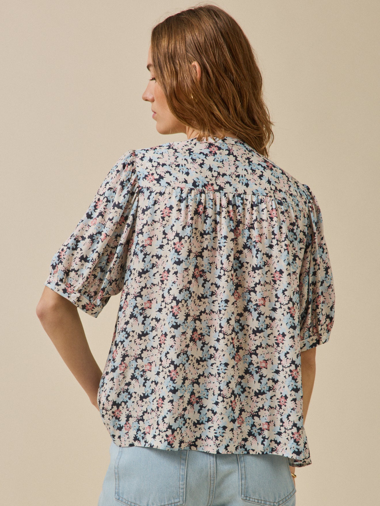 Damesbloes met Pop Flower-print