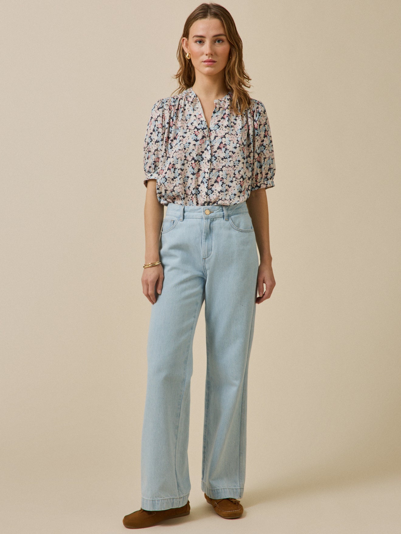 Damesbloes met Pop Flower-print