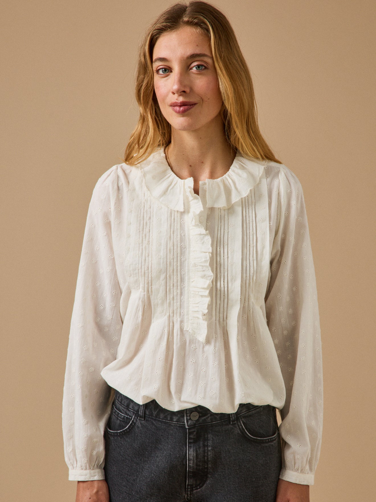 Blouse femme broderie anglaise