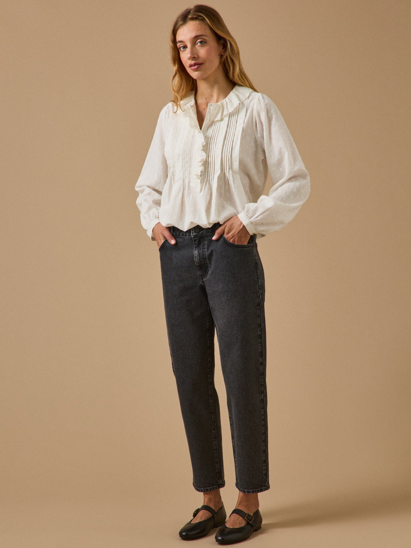 Blouse femme broderie anglaise