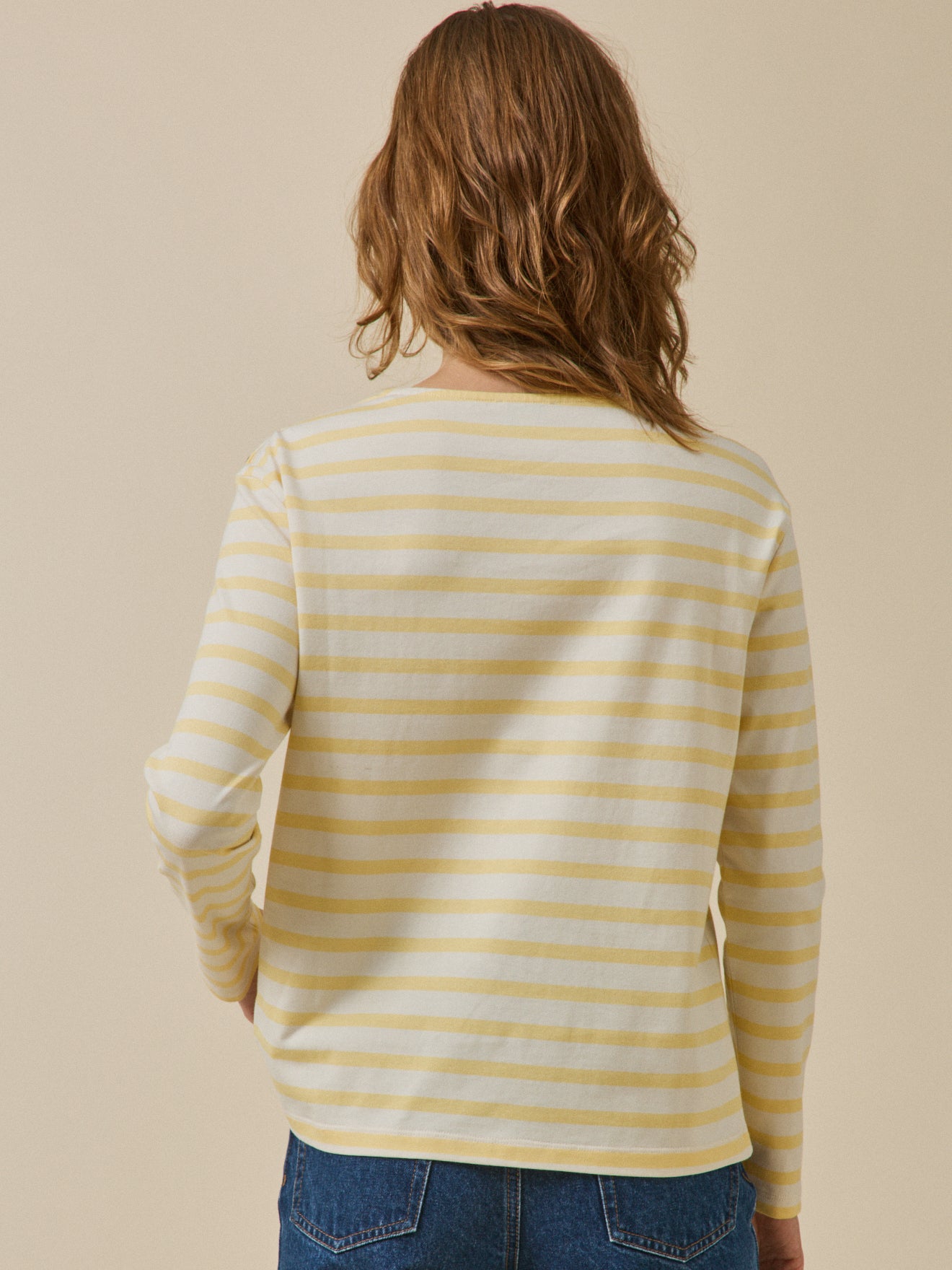 Damesshirt in marinestijl - biokatoen