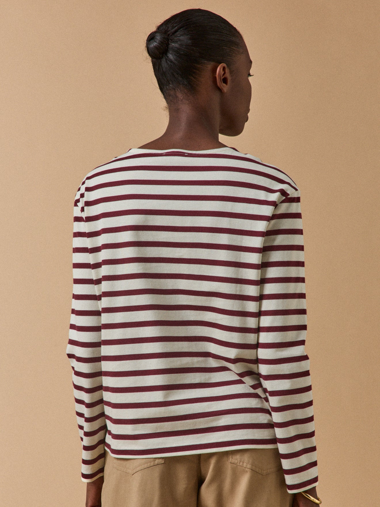 Damesshirt in marinestijl - biokatoen