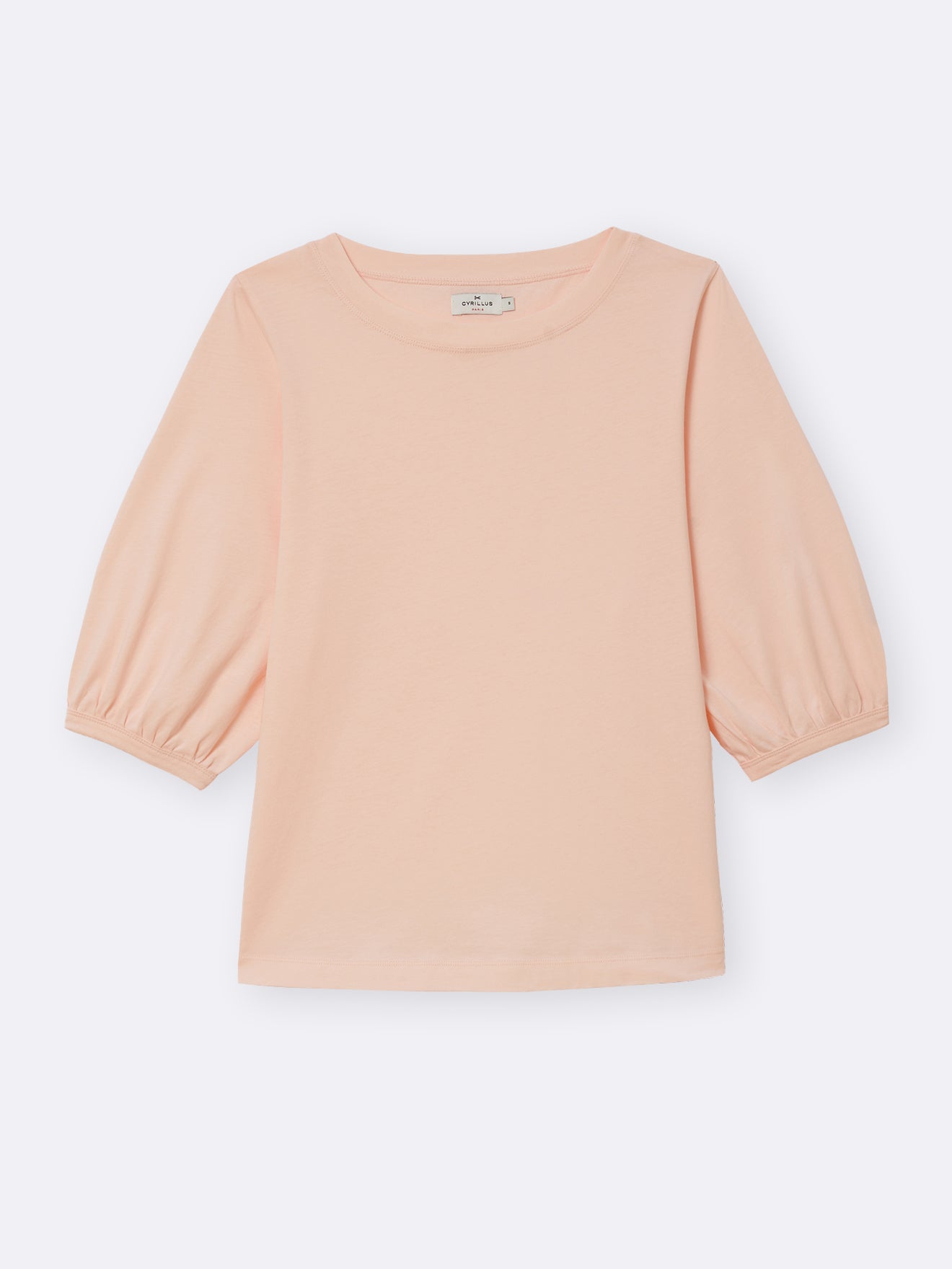 Damesshirt met ballonmouwen - biokatoen