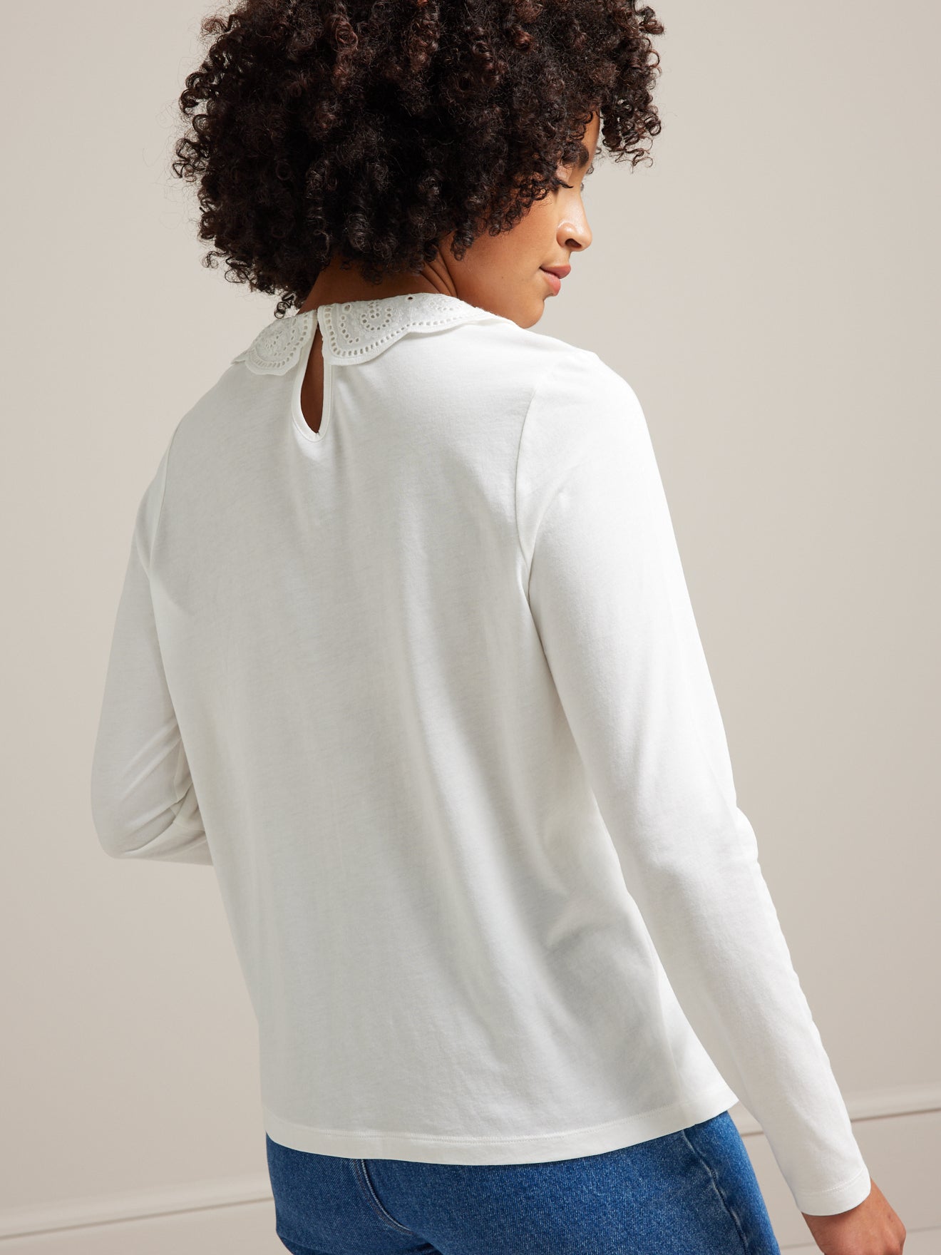 Damesshirt in modal en biokatoen
