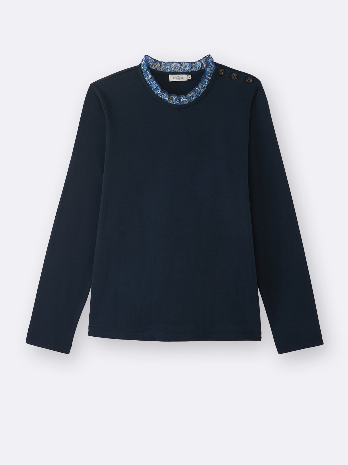 Damesshirt met kraag in Liberty - biokatoen