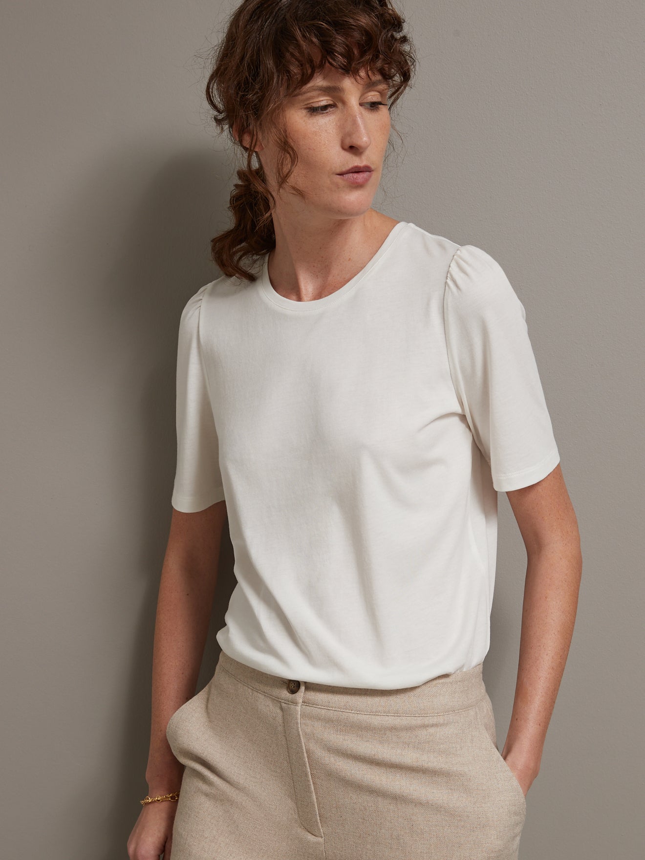 Damesshirt - modal en biokatoen
