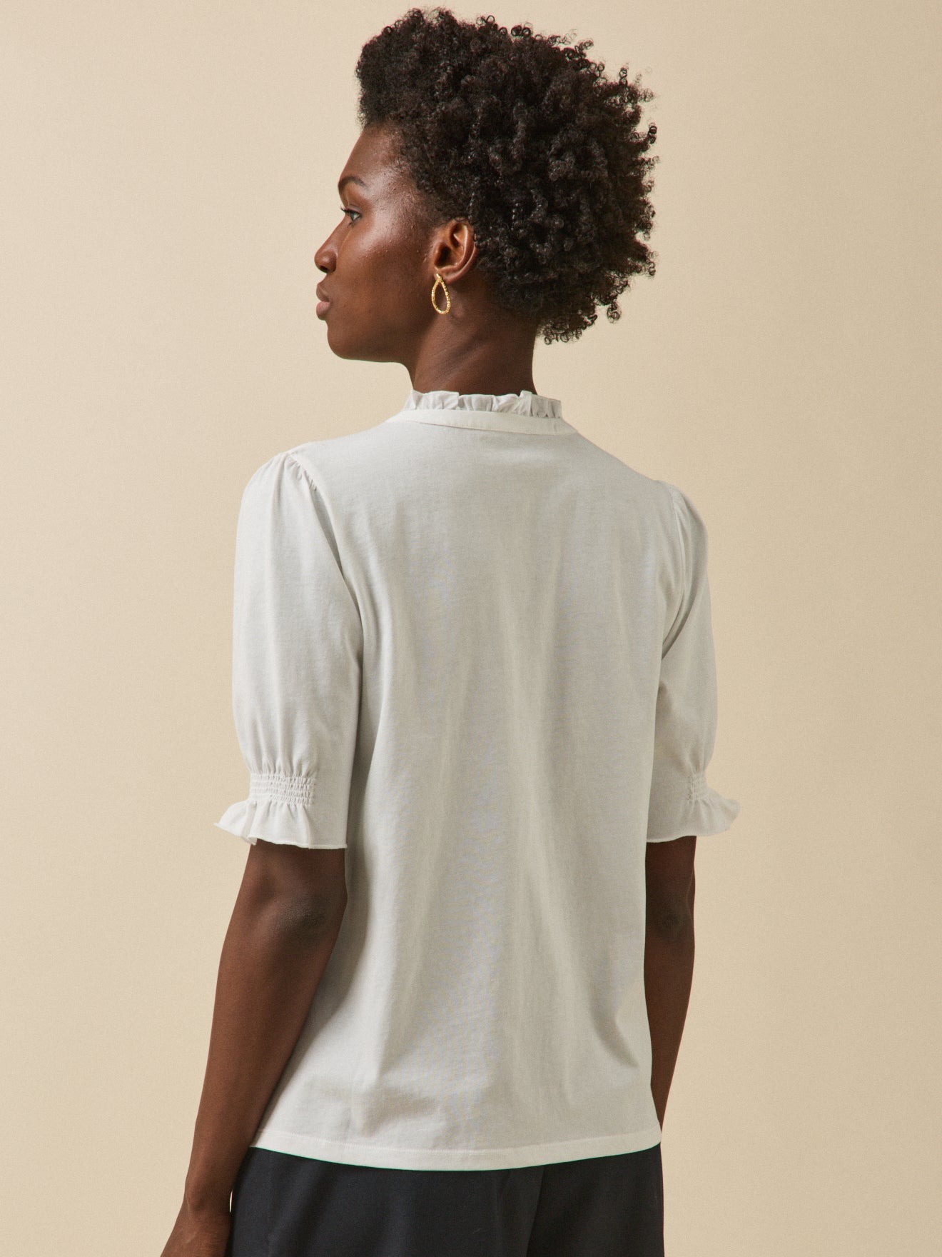 T-shirt volanté femme coton biologique