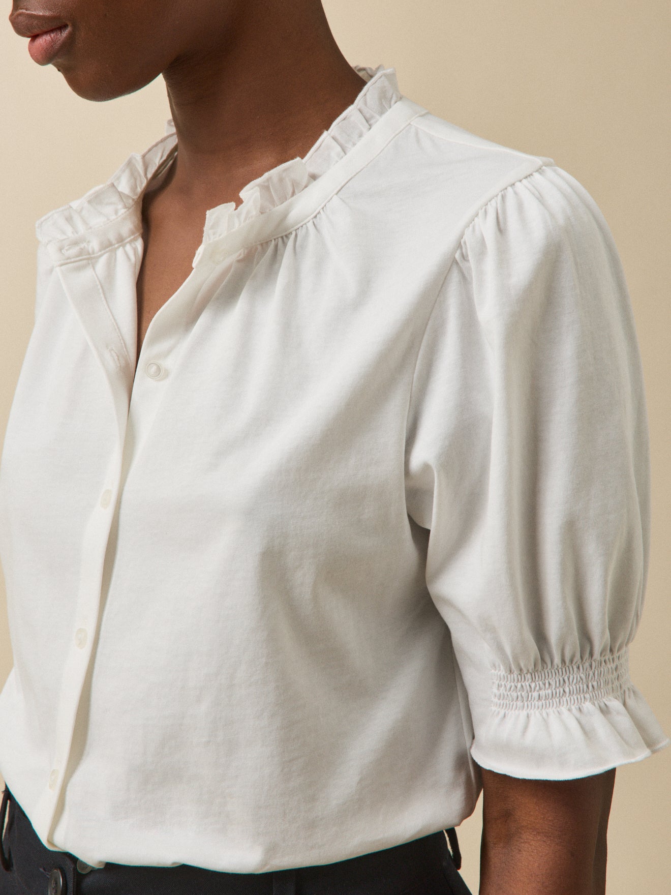 T-shirt volanté femme coton biologique