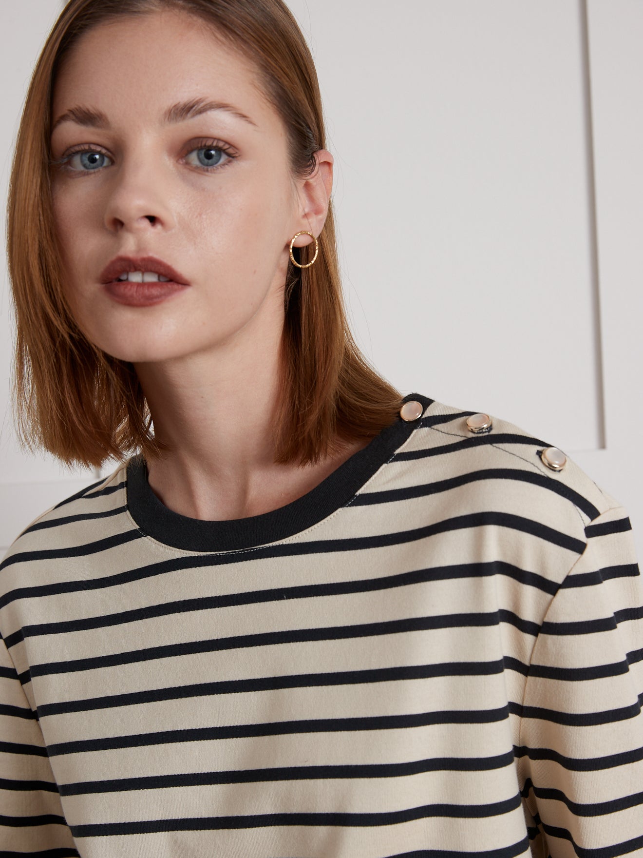 Damesmarineshirt - biokatoen