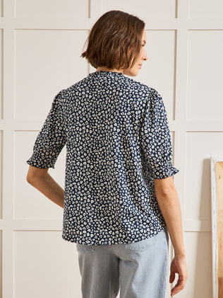 Damesshirt met Léo-print - modal en biokatoen