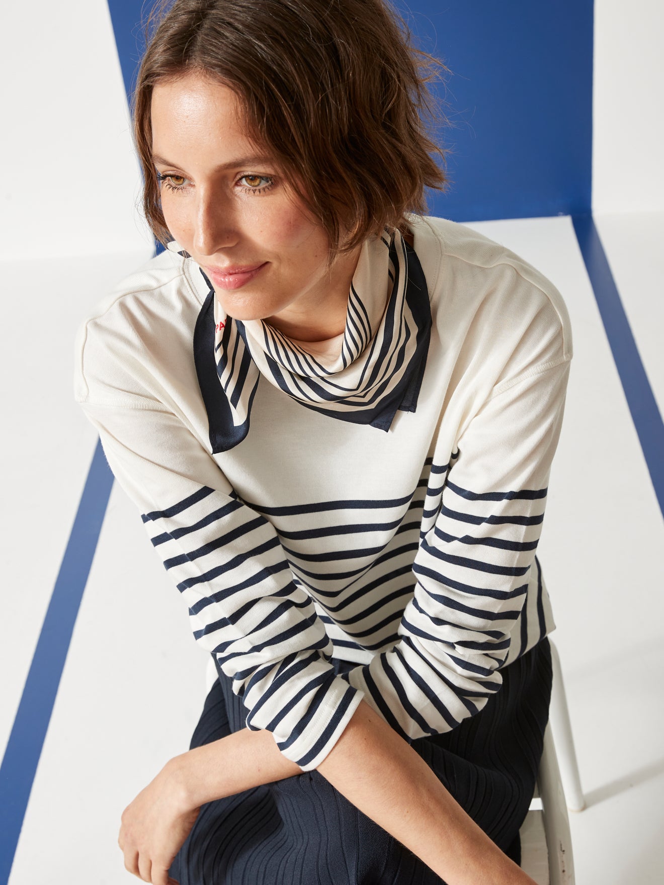 Damesmarineshirt in biokatoen - "The Classic à la Française" collectie