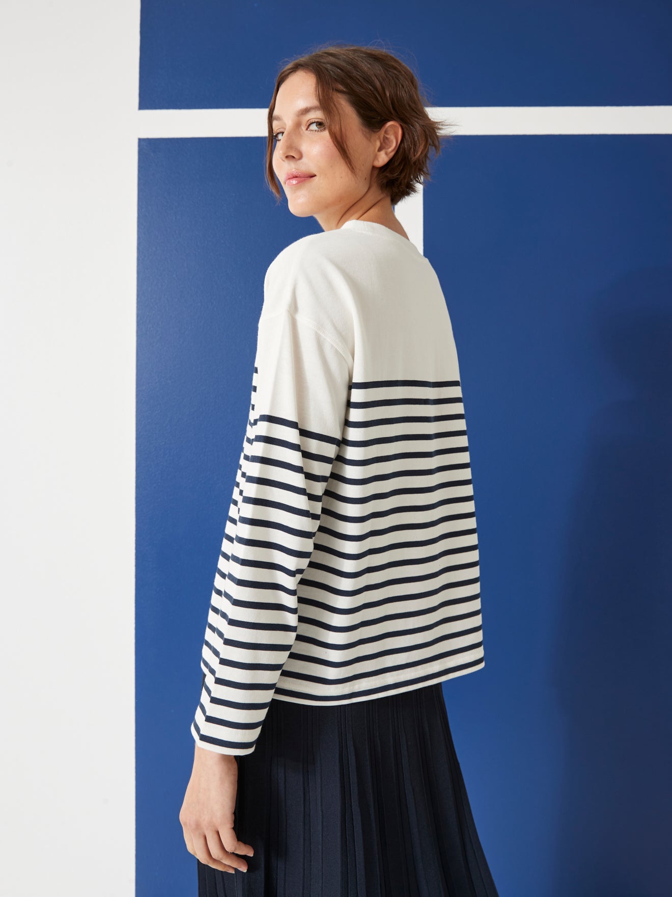 Damesmarineshirt in biokatoen - "The Classic à la Française" collectie