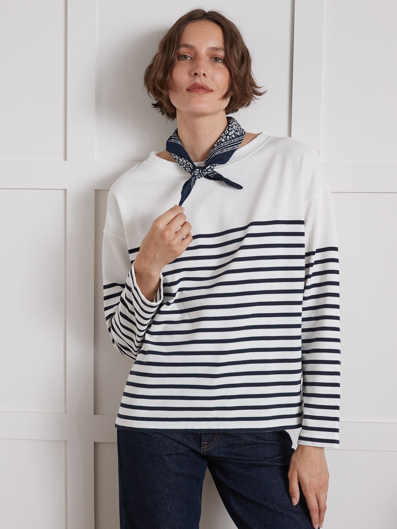 Damesmarineshirt in biokatoen - "The Classic à la Française" collectie