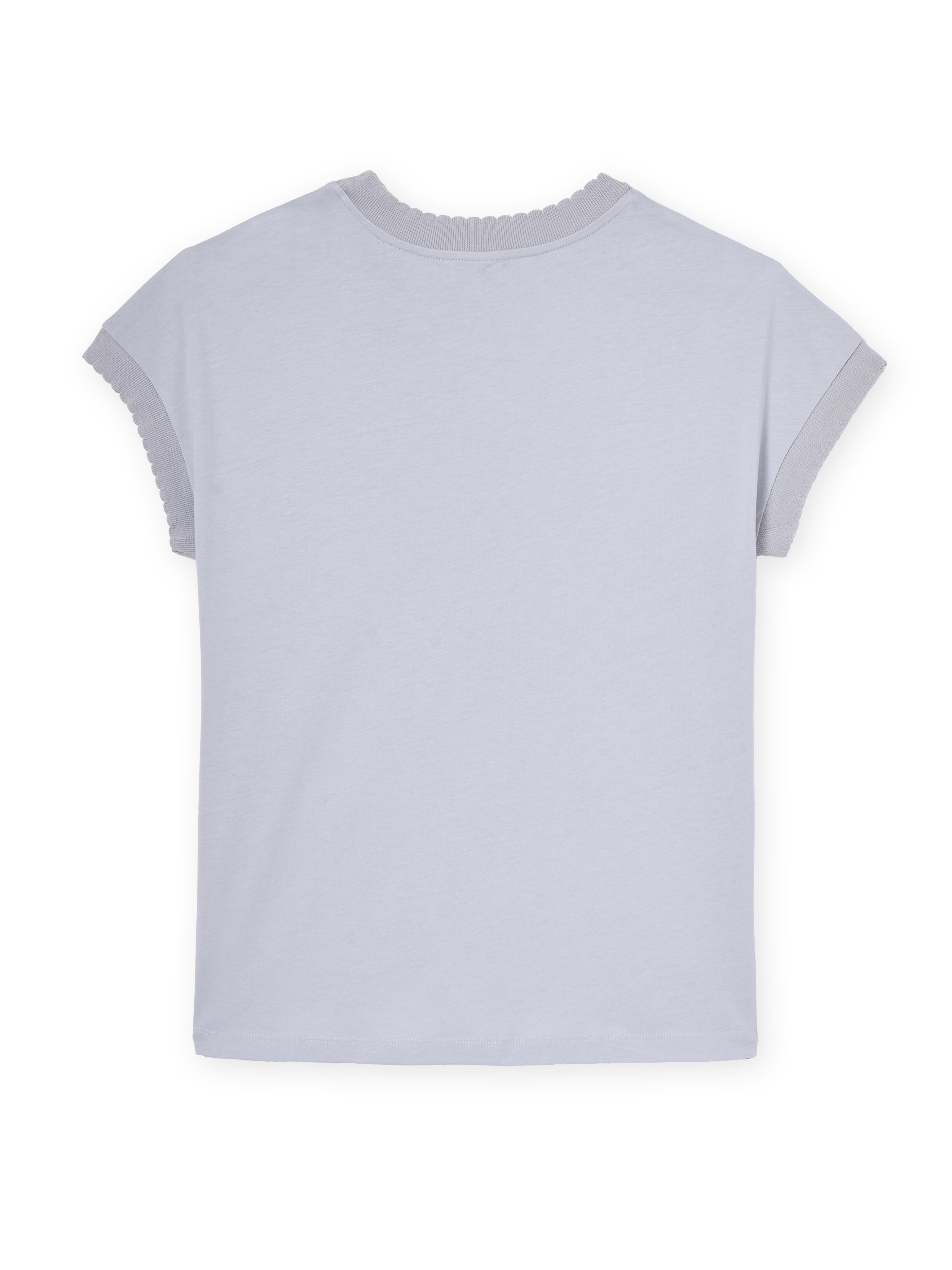 T-shirt dentelle sans manches coton et modal