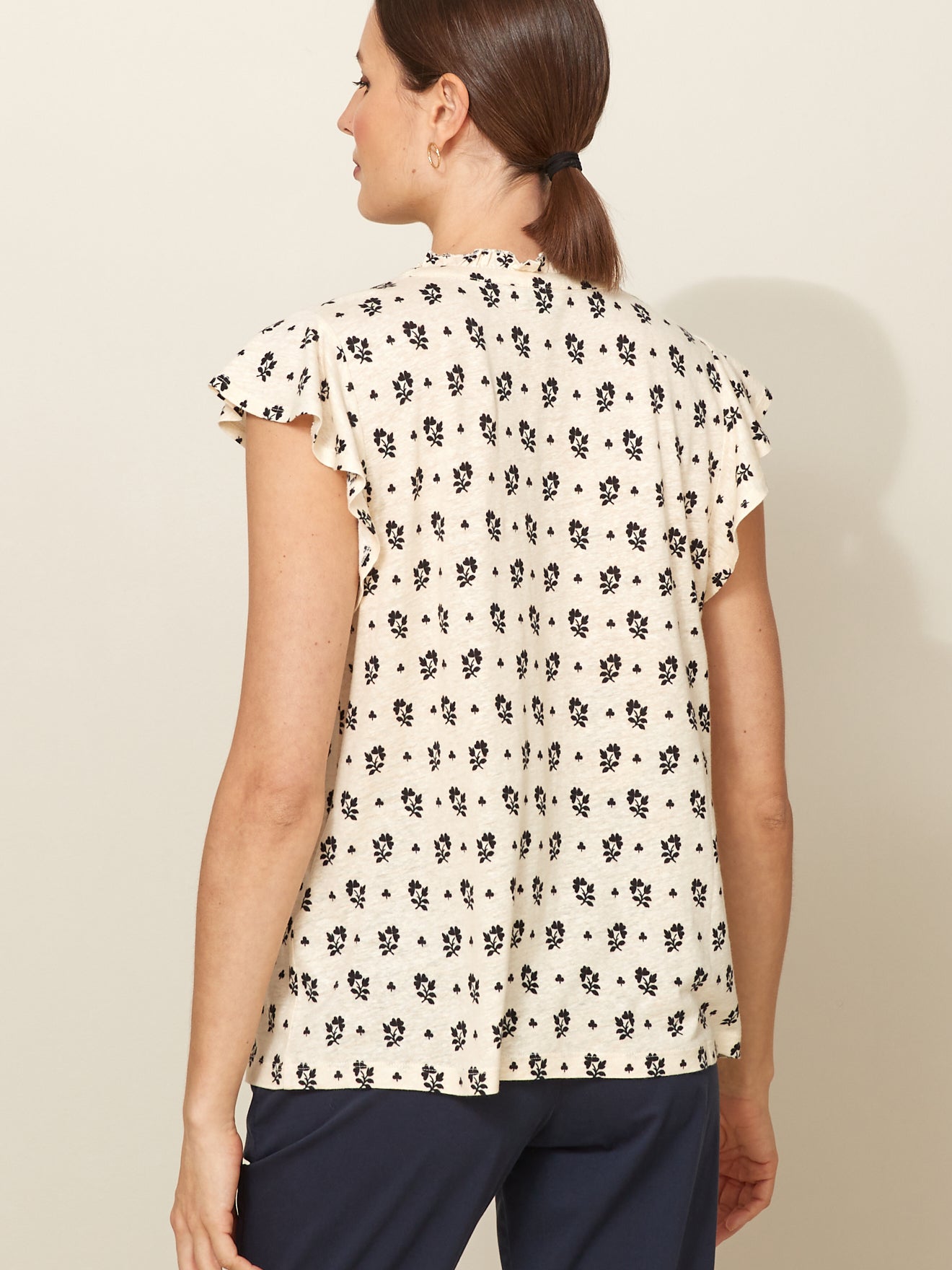 Damesshirt met strookjes en Molly-print