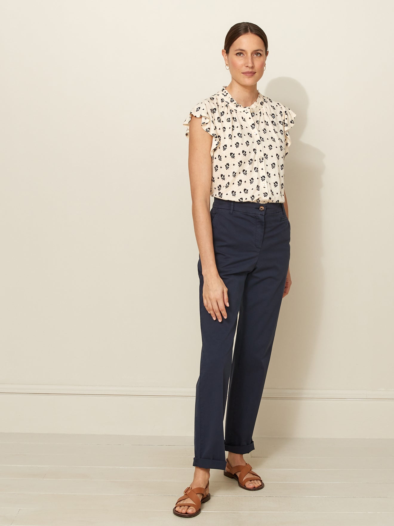 Damesshirt met strookjes en Molly-print