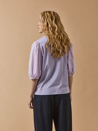 T-shirt bi-matière femme