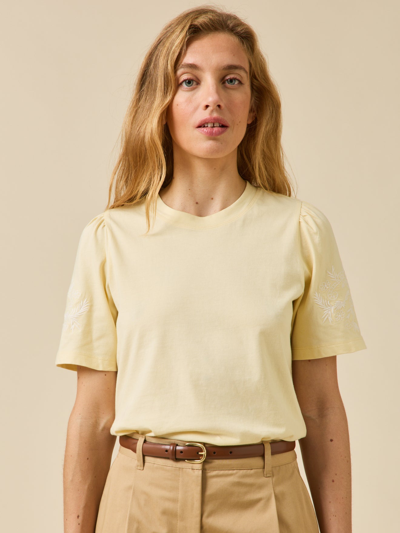 T-shirt brodé femme coton biologique