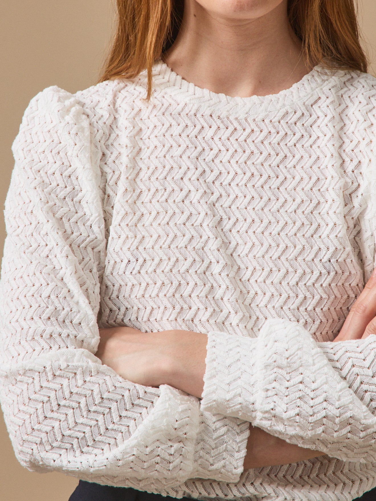 Damesshirt met jacquard