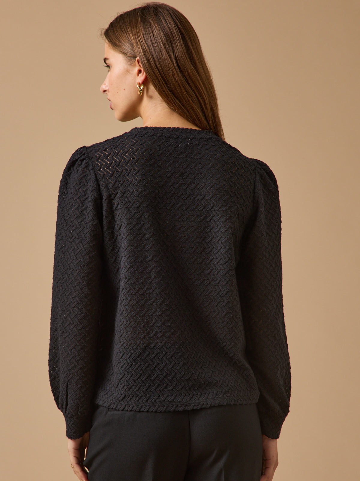 Damesshirt met jacquard
