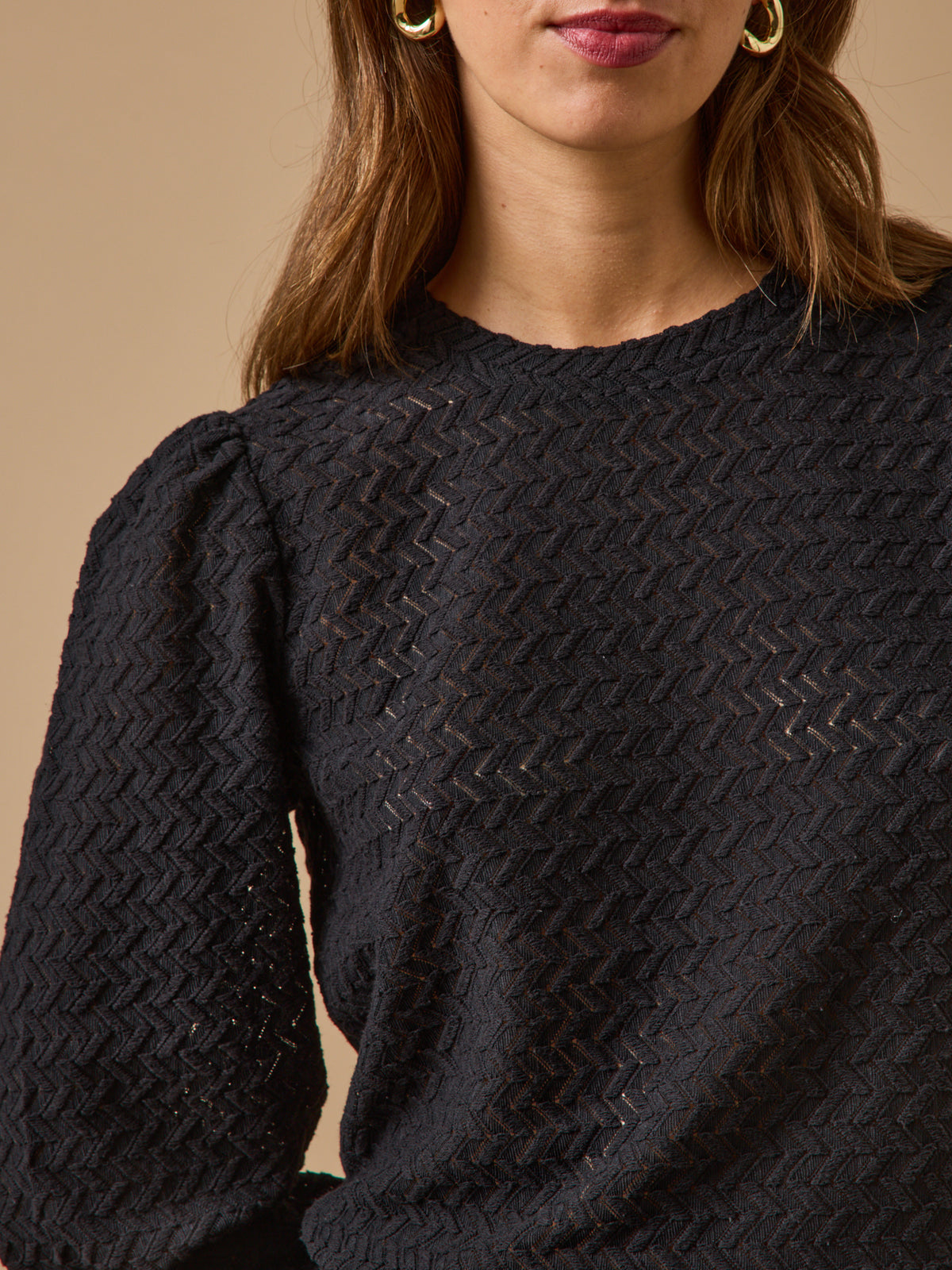 Damesshirt met jacquard