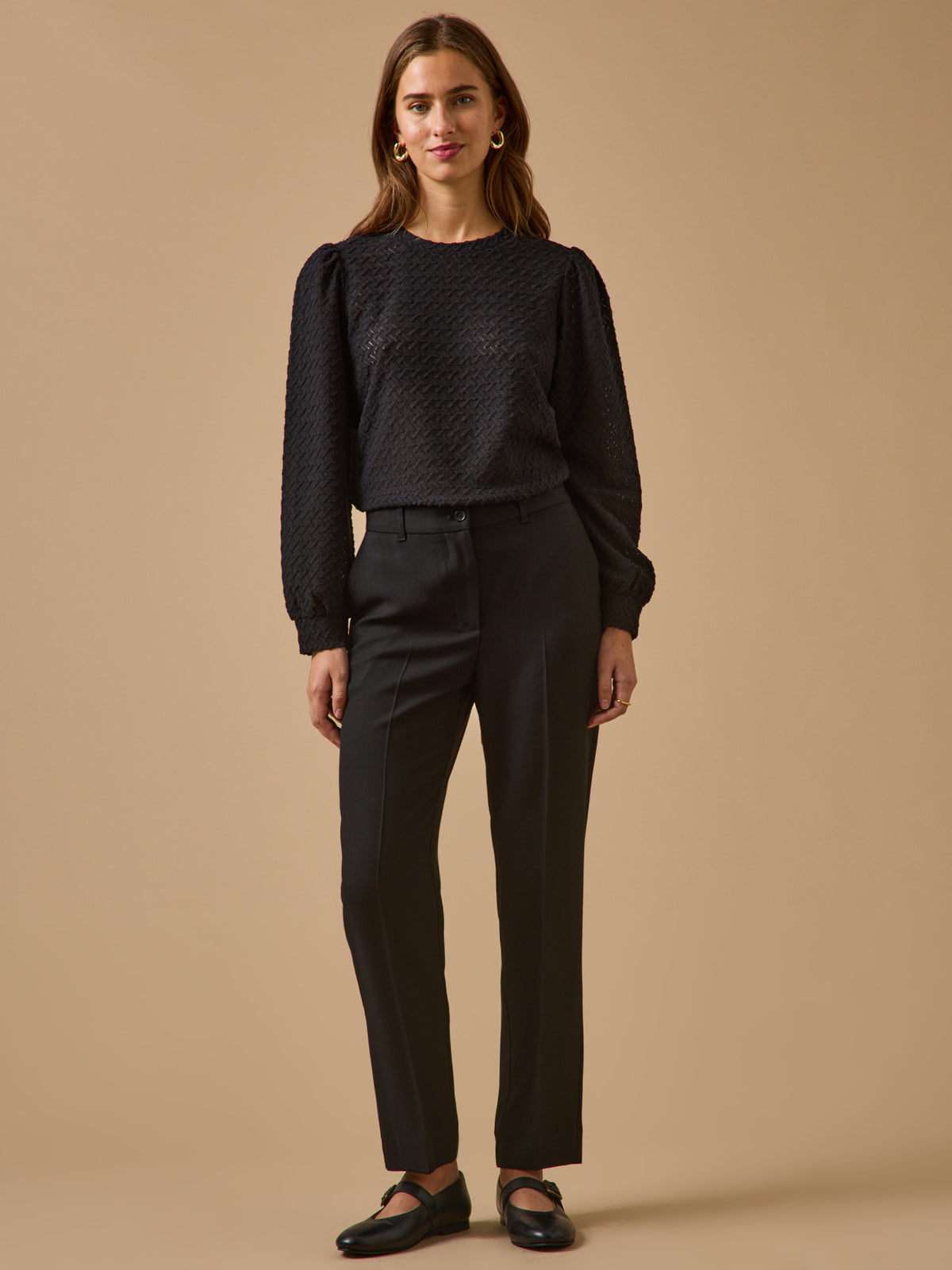 Damesshirt met jacquard