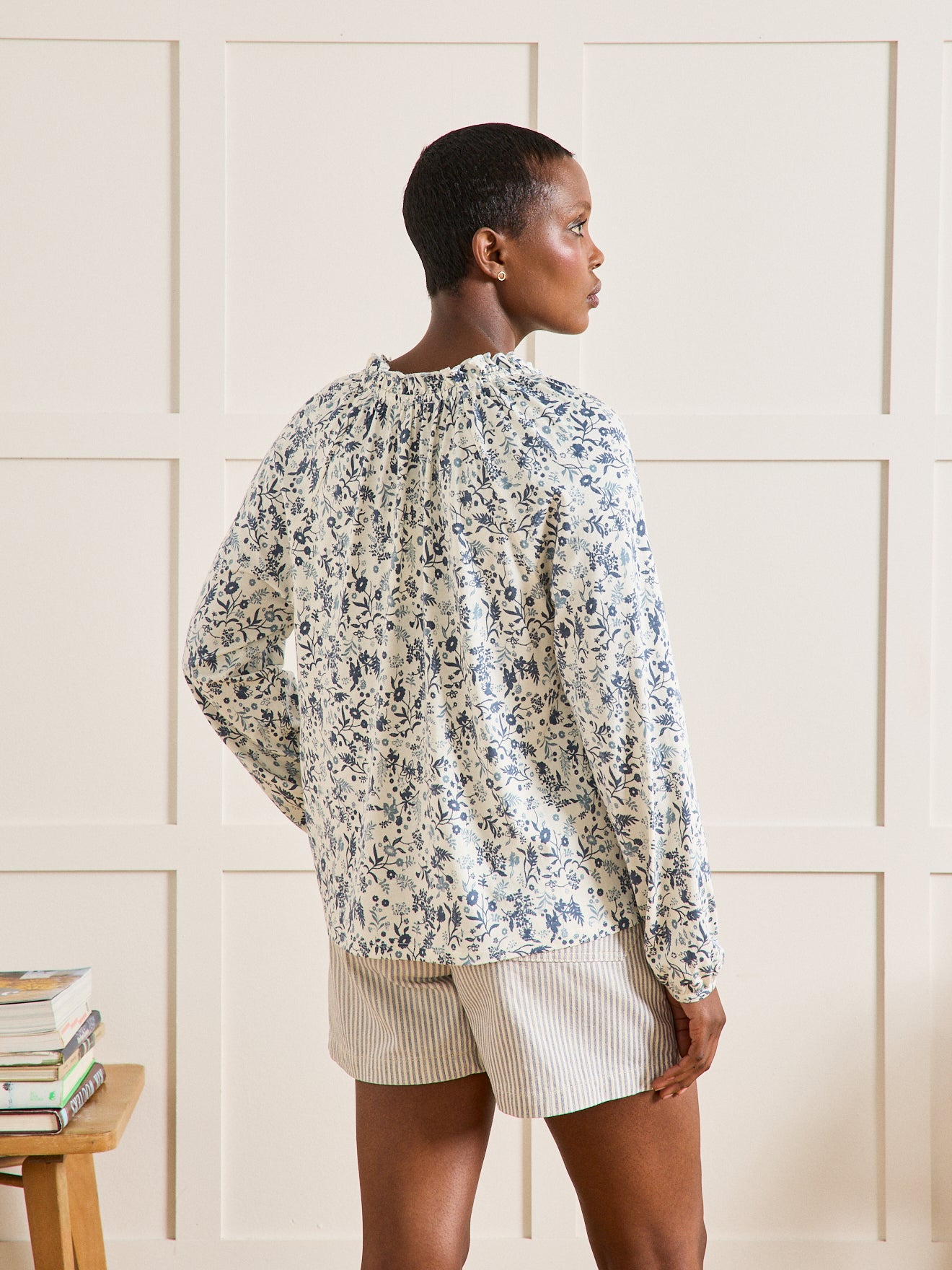 Damesshirt in modal en biokatoen met Carlota-print