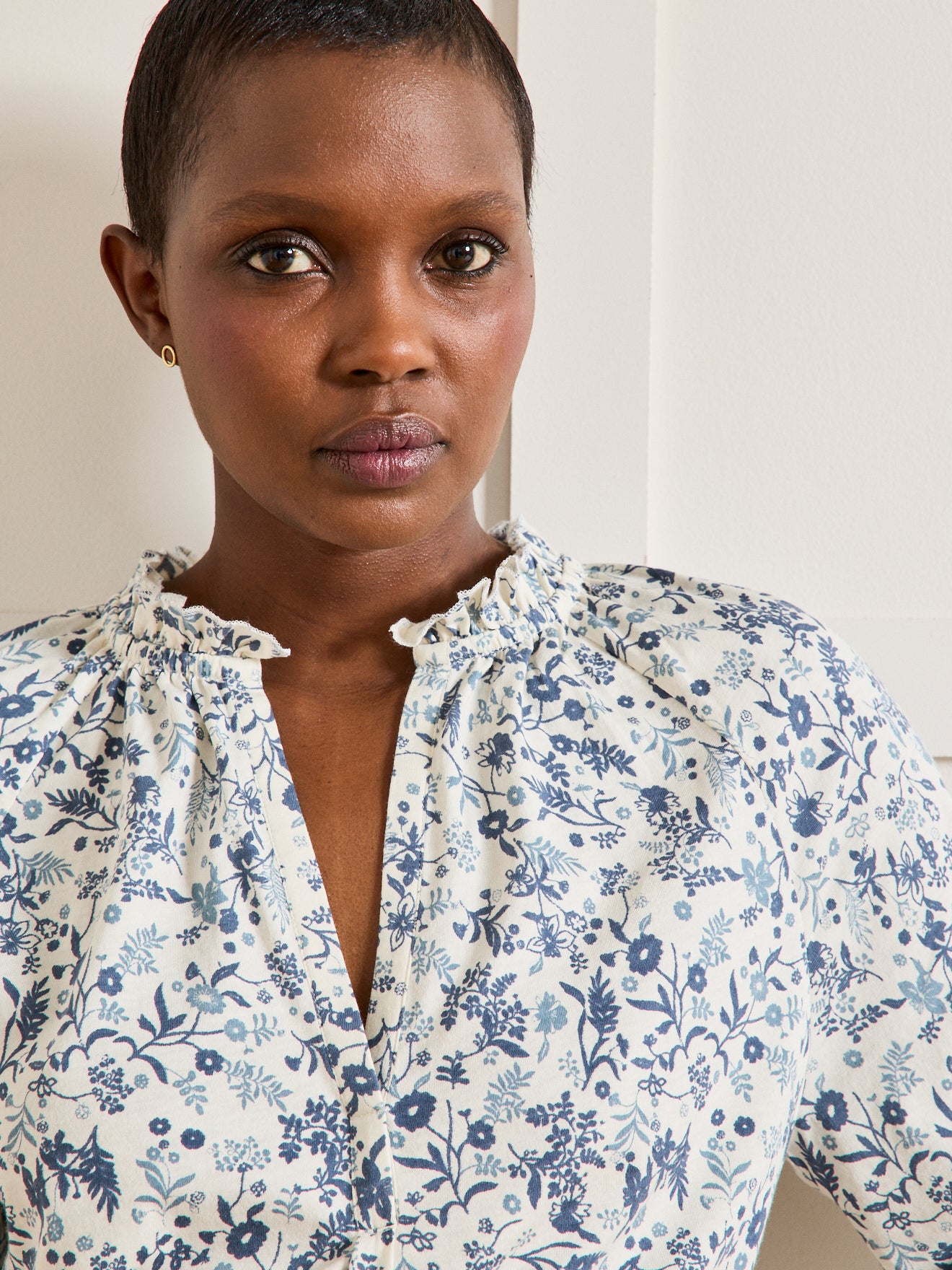 Damesshirt in modal en biokatoen met Carlota-print