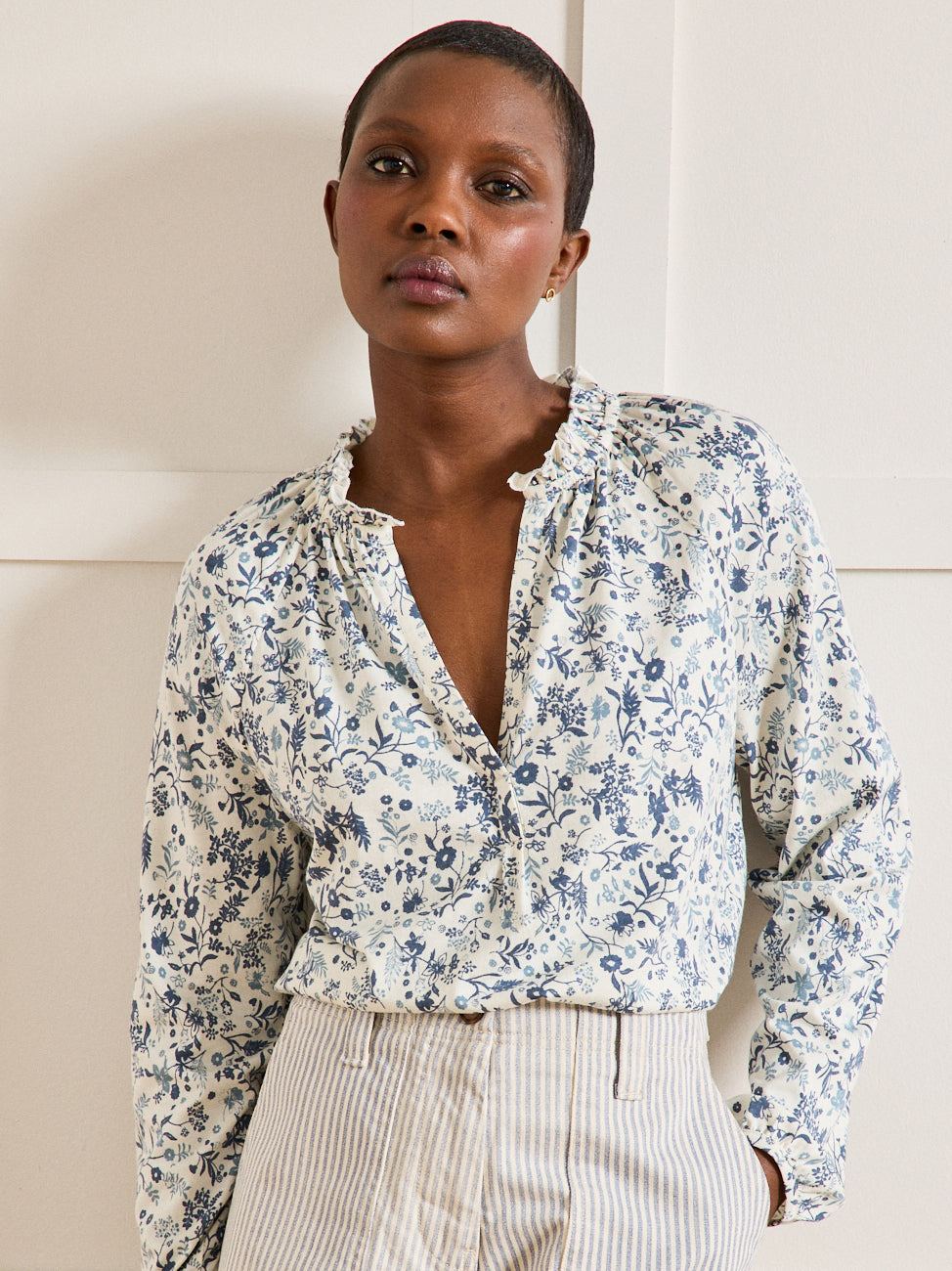Damesshirt in modal en biokatoen met Carlota-print