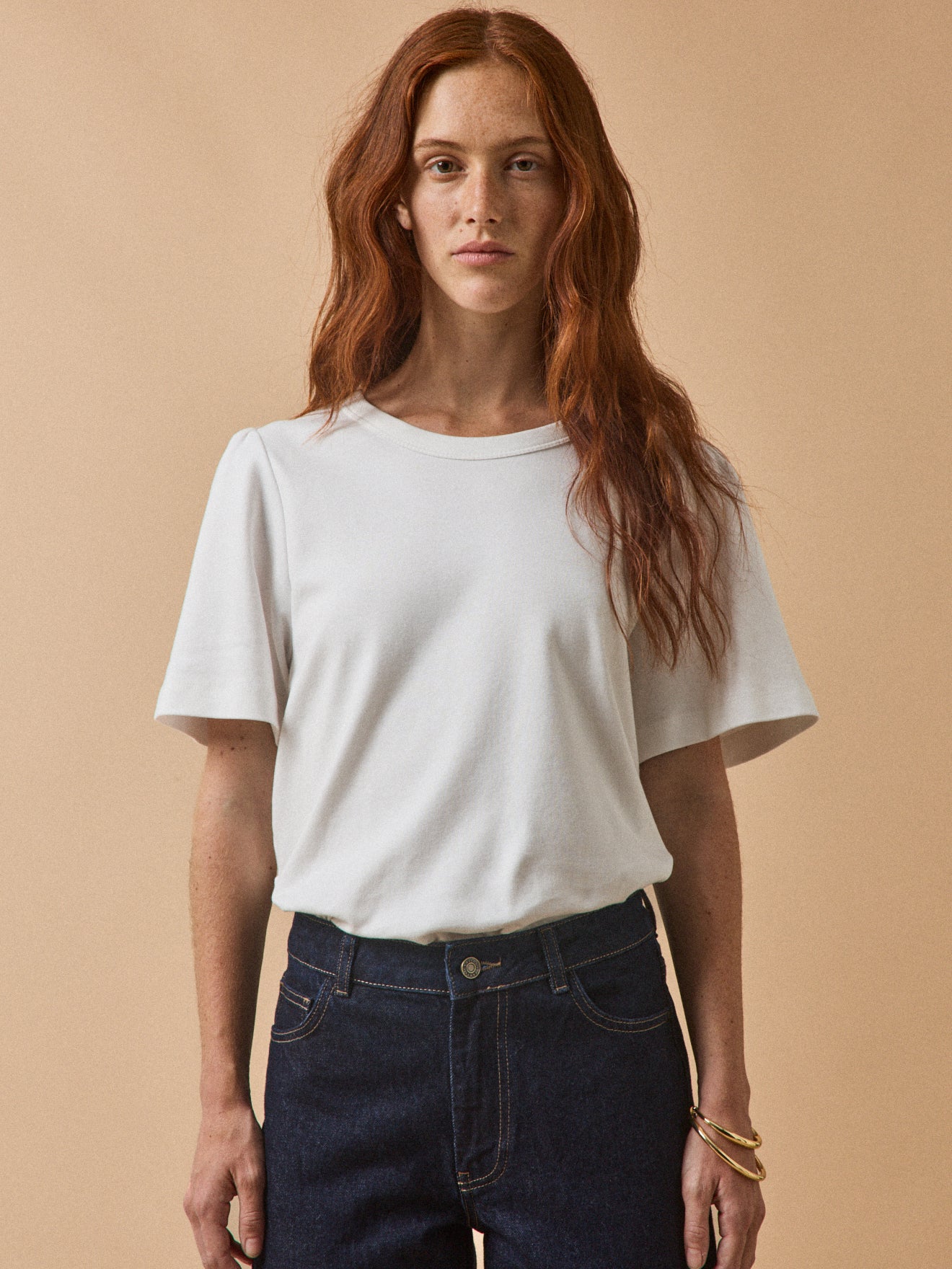 Damesshirt met korte mouwen - biokatoen