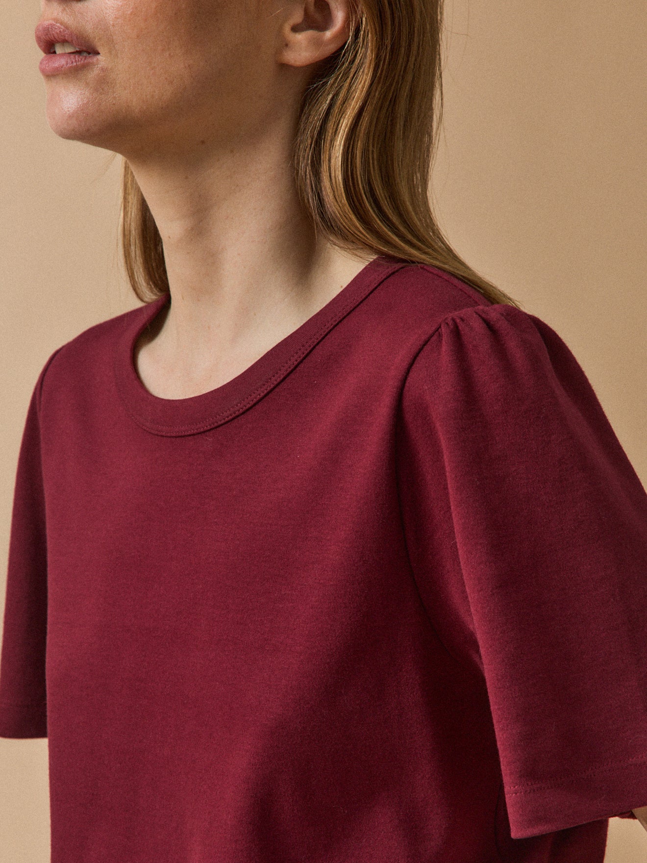 Damesshirt met korte mouwen - biokatoen