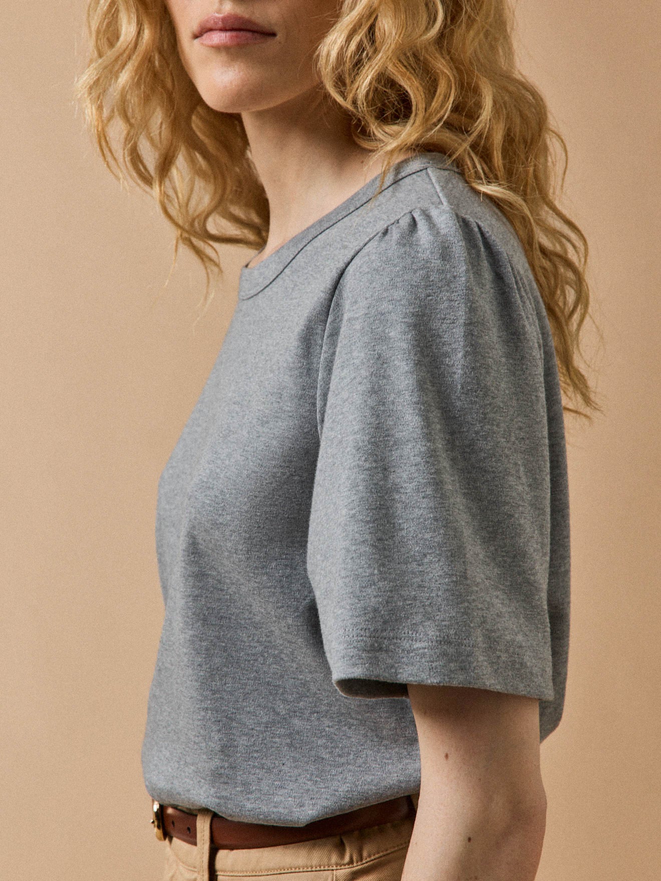 Damesshirt met korte mouwen - biokatoen