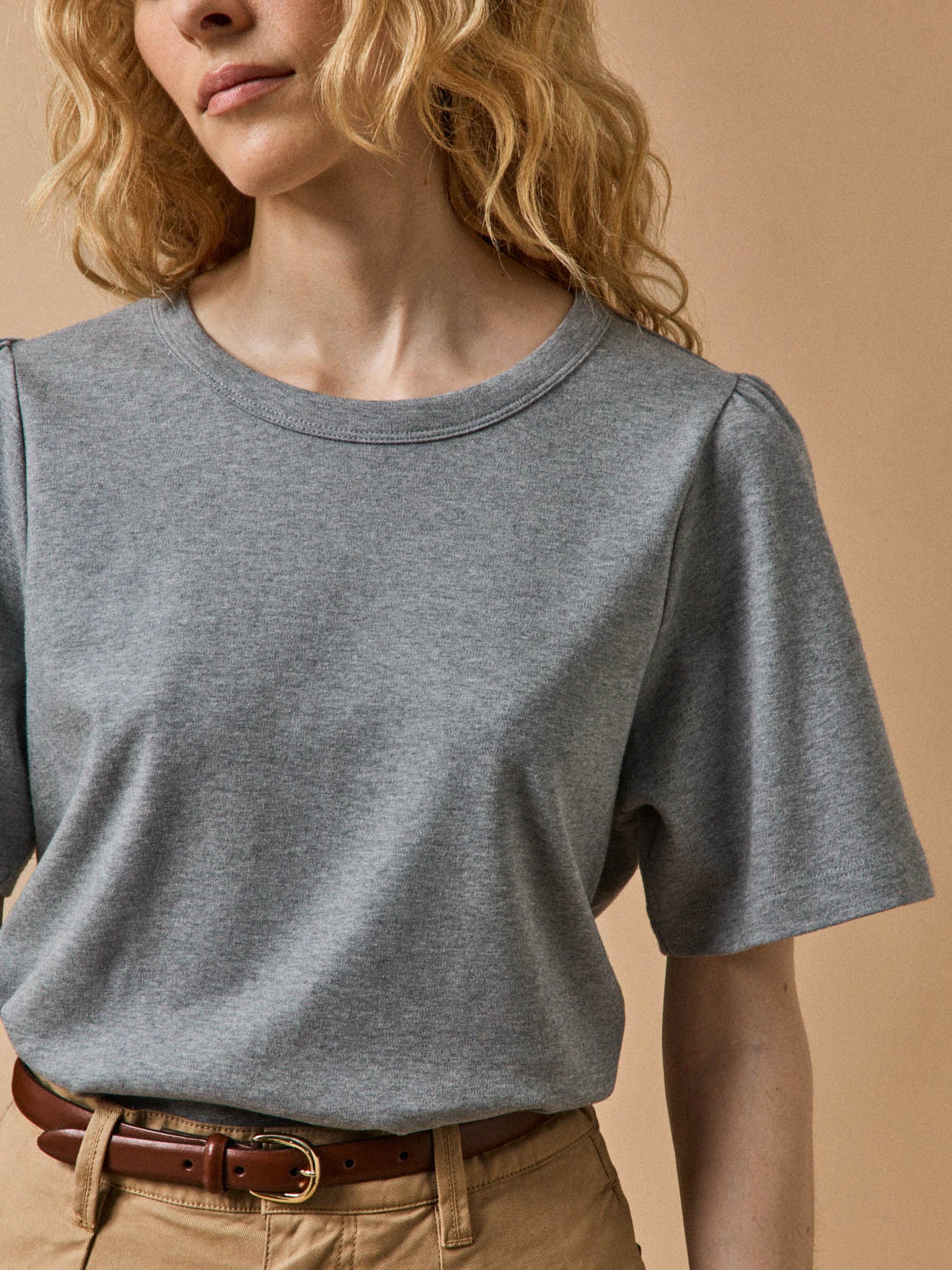 Damesshirt met korte mouwen - biokatoen