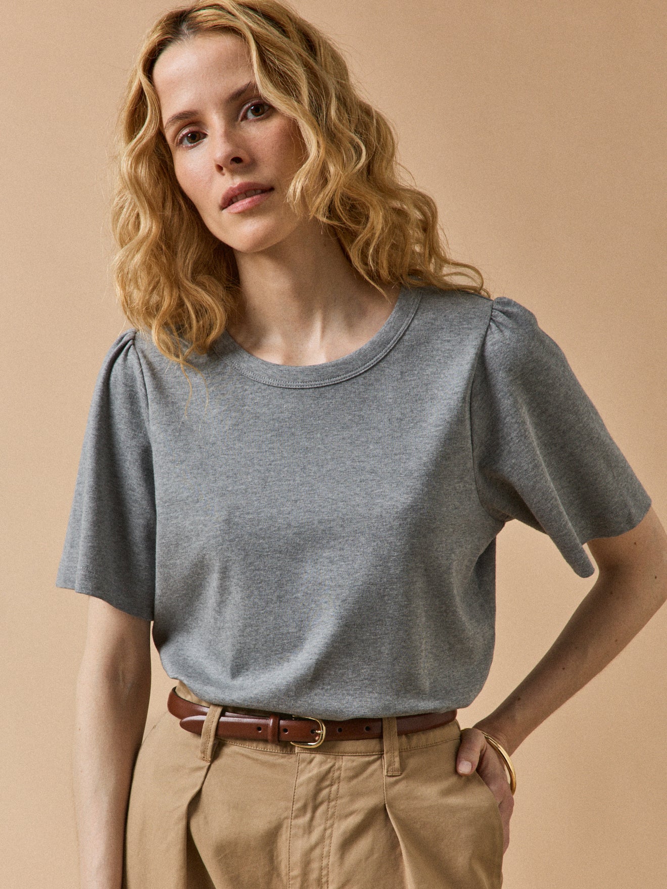 Damesshirt met korte mouwen - biokatoen