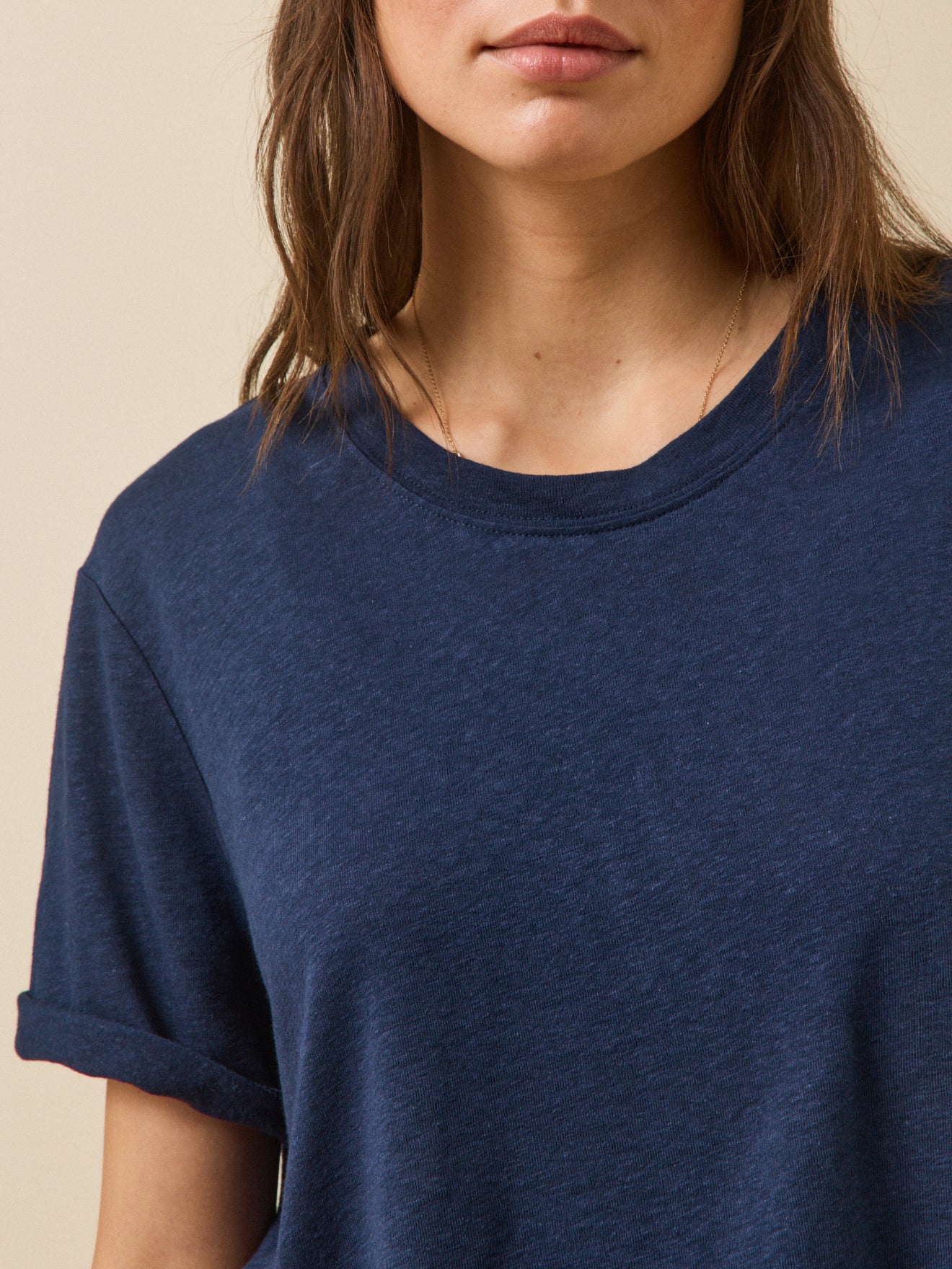 Damesshirt in linnen en viscose