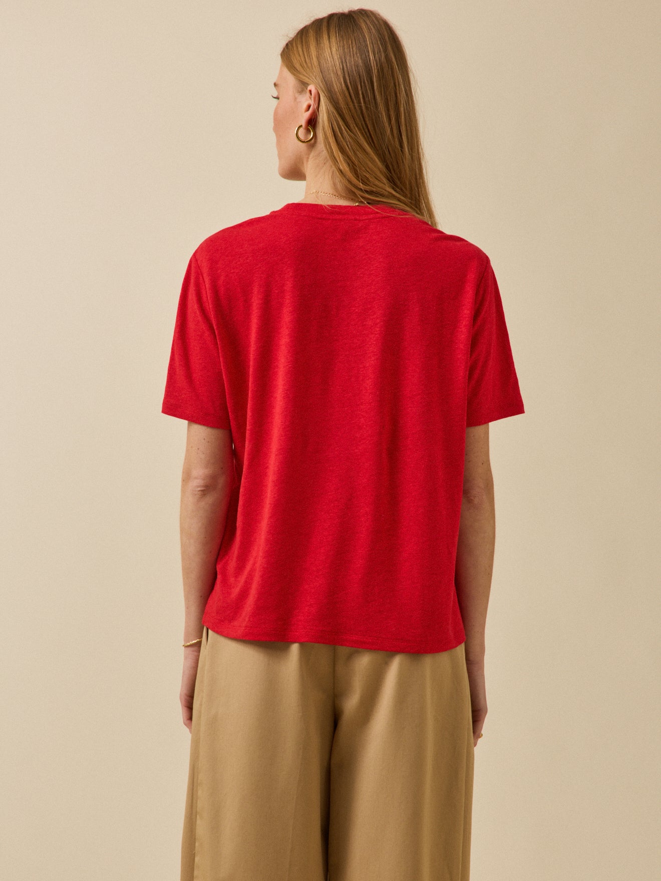 Damesshirt in linnen en viscose