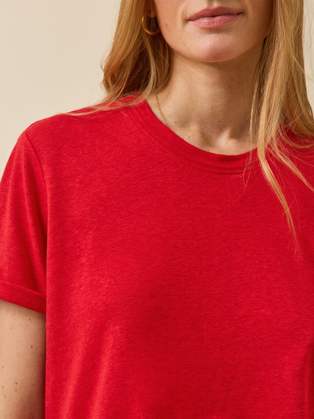 Damesshirt in linnen en viscose