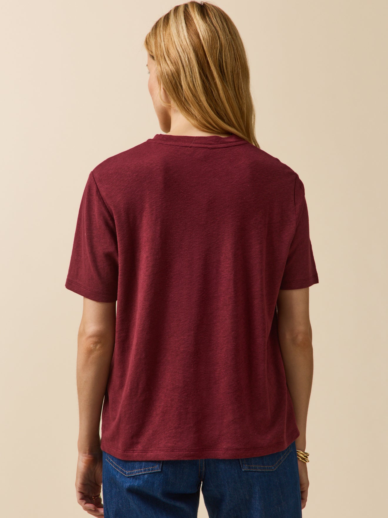 Damesshirt in linnen en viscose