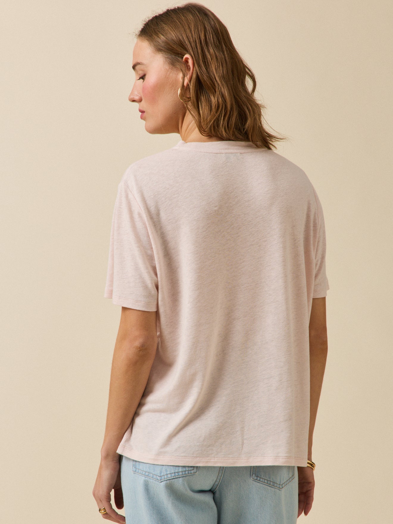 Damesshirt in linnen en viscose