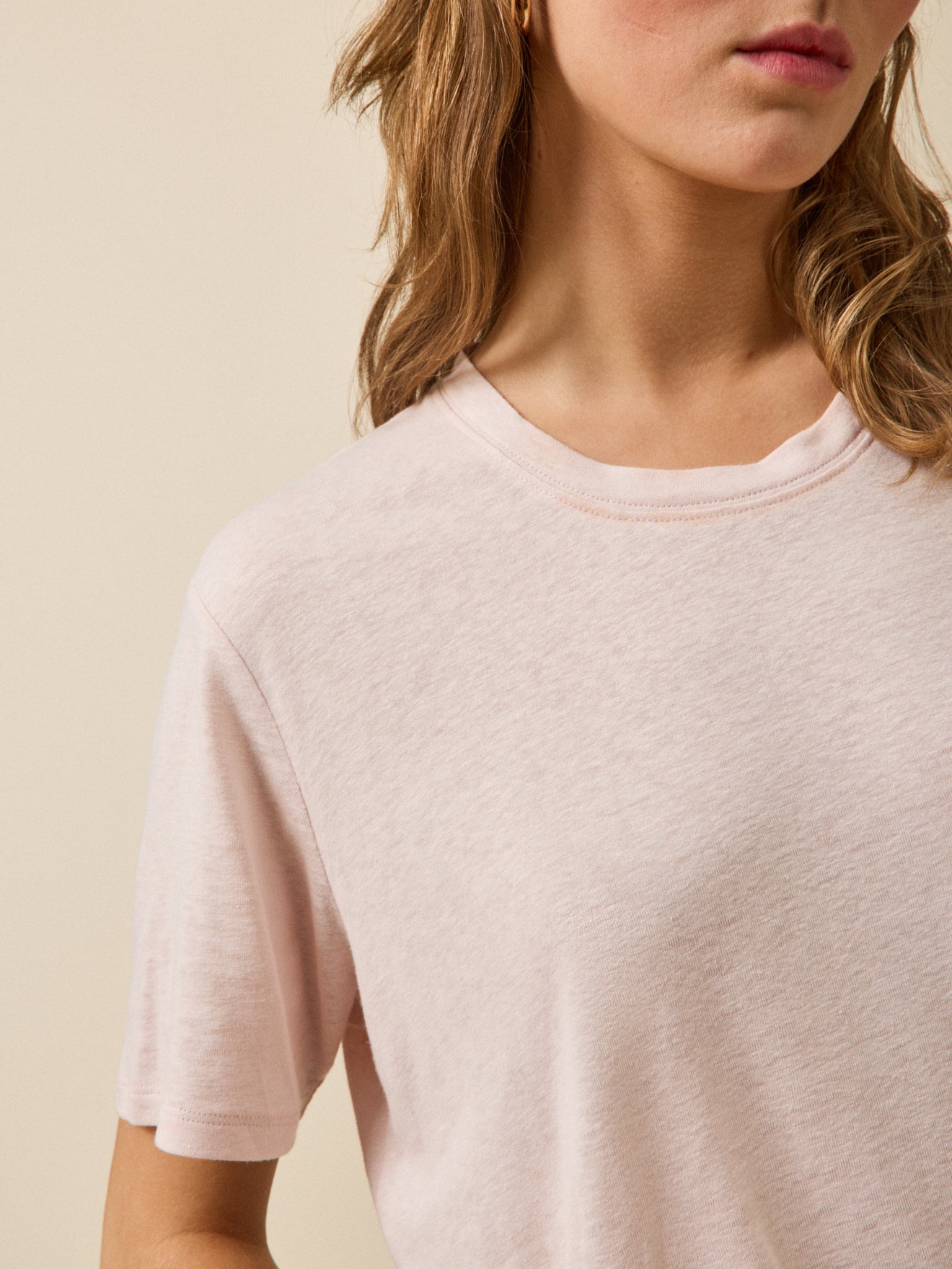 Damesshirt in linnen en viscose